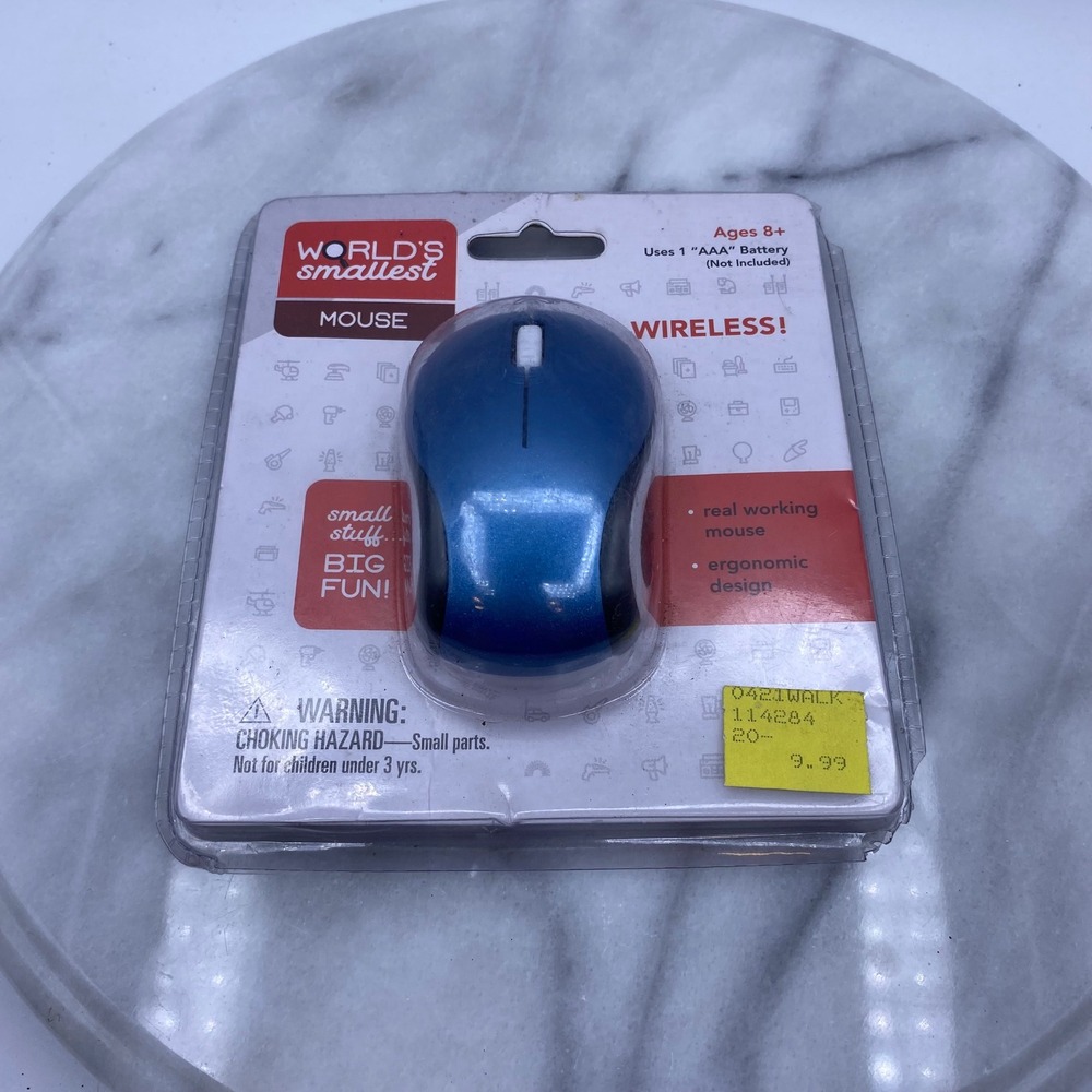 World's Smallest Wireless Mouse Blue Mini Working Ergonomic 4206 NEW Westminster